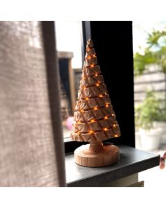 Kerstboompje 40 cm naturel met USB LED-verlichting