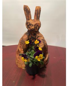 Houtsculptuur Paashaas