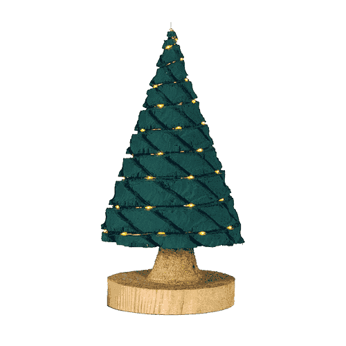 Kerstboompje 50 cm groen met USB LED-verlichting