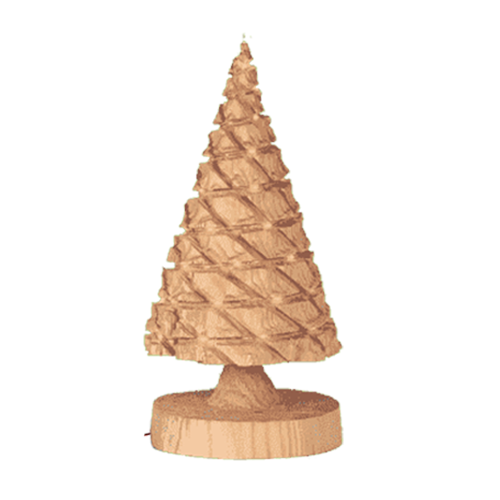 Kerstboompje 50 cm naturel met batterij LED-verlichting